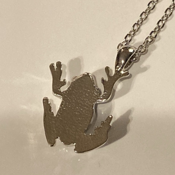 NWOT - New EFFY Silvertone Necklace & Frog Charm - Picture 7 of 10